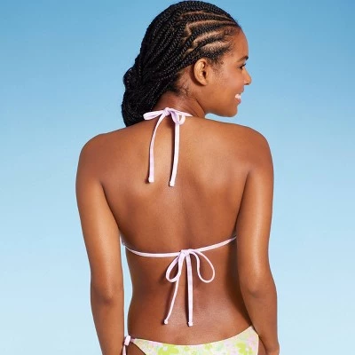 Women's Reversible Triangle Bikini Top - Wild Fable™ Orange Geo Tropical Print 1 Women's Reversible Triangle Bikini Top - Wild Fable™ Orange Geo Tropical Print