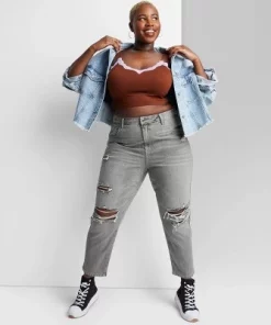 Women's Super-High Rise Tapered Jeans - Wild Fable™ Gray Wash -Wild Fable Shop GUEST 03f73187 4837 47e2 be19 4abfce2cce1d 1