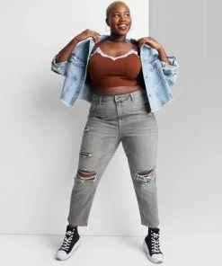 Women's Super-High Rise Tapered Jeans - Wild Fable™ Gray Wash -Wild Fable Shop GUEST 03f73187 4837 47e2 be19 4abfce2cce1d