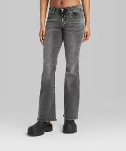 Women's Low-Rise Flare Jeans - Wild Fable™ Black Wash