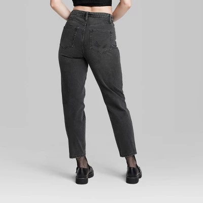 Women's Super-High Rise Tapered Jeans - Wild Fable™ Black Wash 2 Women's Super-High Rise Tapered Jeans - Wild Fable™ Black Wash - Image 2