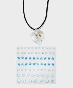 Acrylic Heart with Face Gems Pendant Necklace - Wild Fable™ Clear/Black -Wild Fable Shop GUEST 0a4b9b29 b8fd 4668 9bf2 4776e1462d03