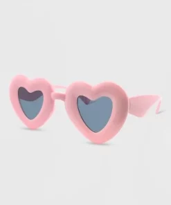 Women's Plastic Heart Sunglasses - Wild Fable™ Pink