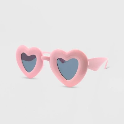 Women's Plastic Heart Sunglasses - Wild Fable™ Pink 1 Women's Plastic Heart Sunglasses - Wild Fable™ Pink