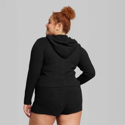 Women's Full Zip Hoodie Sweater - Wild Fable™ Black 2 Women's Full Zip Hoodie Sweater - Wild Fable™ Black - Image 2