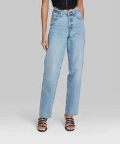 Women's High-Rise Straight Jeans - Wild Fable™ Medium Wash