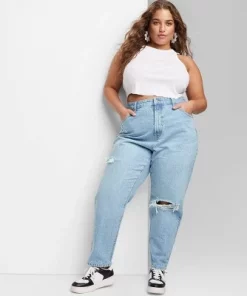 Women's Super-High Rise Curvy Tapered Jeans - Wild Fable™ Light Wash -Wild Fable Shop GUEST 1ccd85b9 307c 46b0 a26f bc4eb6030063 4