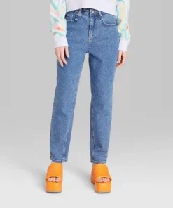 Women's Super-High Rise Curvy Tapered Jeans - Wild Fable™ Medium Wash