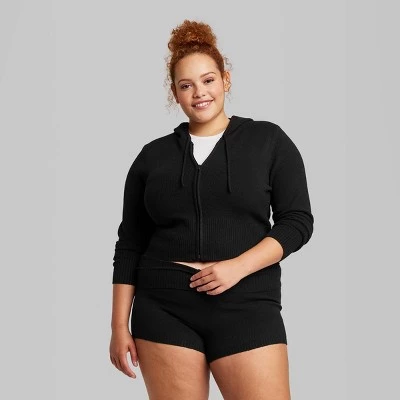 Women's Full Zip Hoodie Sweater - Wild Fable™ Black 1 Women's Full Zip Hoodie Sweater - Wild Fable™ Black