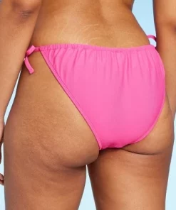 Women's Side-Tie Low-Rise Adjustable Bikini Bottom - Wild Fable™ Pink -Wild Fable Shop GUEST 2991756c 8868 49fb 90e6 bcfd444abc01