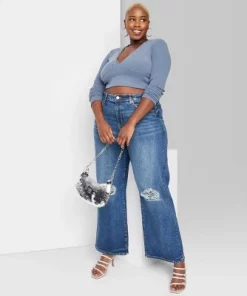 Women's High-Rise Wide Leg Baggy Jeans - Wild Fable™ Blue 35 Women's High-Rise Wide Leg Baggy Jeans - Wild Fable™ Blue -Wild Fable Shop GUEST 29d303b2 b4e3 4951 9033 bd0ec7ecc283 3