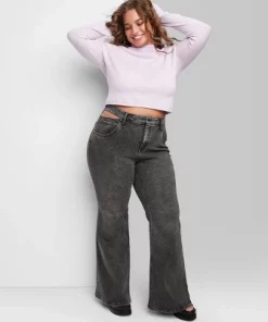 Women's High-Rise Cut Out Flare Jeans - Wild Fable™ Black Wash -Wild Fable Shop GUEST 2da74696 9581 4464 bcb6 a4daab8d27c1 4