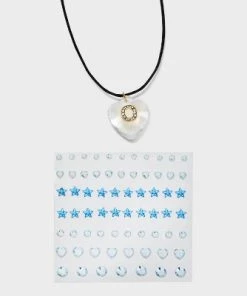 Acrylic Heart with Face Gems Pendant Necklace - Wild Fable™ Clear/Black -Wild Fable Shop GUEST 30f4eced aa24 41a7 90cf 8c42a326ba94