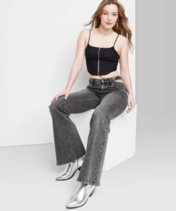 Women's High-Rise Cut Out Flare Jeans - Wild Fable™ Black Wash -Wild Fable Shop GUEST 33d012c0 c80e 47de bd6d eaac918b9e3a