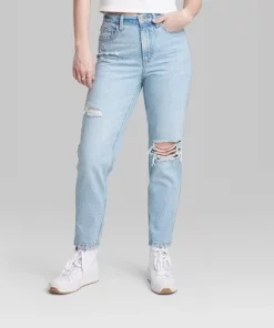 Women's Super-High Rise Tapered Jeans - Wild Fable™ Light Blue