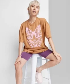 Women's Oversized Butterfly Graphic T-Shirt - Wild Fable™ Brown -Wild Fable Shop GUEST 3cf7eb9f 5c0d 4c1a 92e5 ec4d5de201bd 1