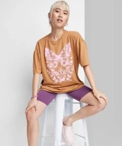Women's Oversized Butterfly Graphic T-Shirt - Wild Fable™ Brown -Wild Fable Shop GUEST 3cf7eb9f 5c0d 4c1a 92e5 ec4d5de201bd