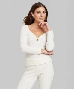 Women's Cozy Ribbed Bodysuit - Wild Fable™ Burgundy