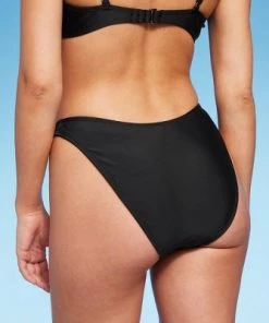 Women's V-Front Cheeky Extra High Leg Bikini Bottom - Wild Fable™ Black