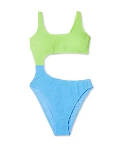 Women's Cut Out One Piece Swimsuit - Wild Fable™ Bright Green/bright Blue -Wild Fable Shop GUEST 454f4b6d cbe6 4235 b1b4 f9d4d2d1d8cb