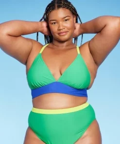 Women's Colorblock Triangle Bikini Top - Wild Fable™ Green/Blue -Wild Fable Shop GUEST 45dfeedf 1c19 453a 8d5a 75dd7ee0f5e4 2