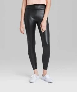 Women's High-Waisted Liquid Leggings - Wild Fable™ Black