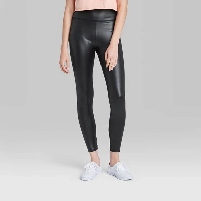 Women's High-Waisted Liquid Leggings - Wild Fable™ Black 1 Women's High-Waisted Liquid Leggings - Wild Fable™ Black