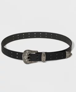 Women's Double Perf Western Belt - Wild Fable™ Black -Wild Fable Shop GUEST 49ad695f 7d1c 49a4 bc62 fecfc11f6fa4 5