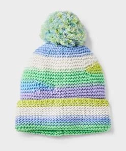 Pre-Consumed Recycled Pom Beanie - Wild Fable™ Green/purple -Wild Fable Shop GUEST 49c53ab3 7f7f 4625 91ad ddeb4cf4f23b