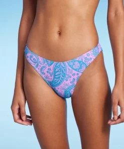 Women's Paisley Print Low-Rise Cheeky High Leg Bikini Bottom - Wild Fable™ Blue/Pink -Wild Fable Shop GUEST 4b45401e e38f 4b0a 8ee1 00854aaeb382 2