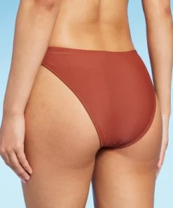 Women's Scoop Front High Leg Extra Cheeky Bikini Bottom - Wild Fable™ Brown