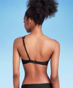 Women's Cut Out One Shoulder Bikini Top - Wild Fable™ Brown