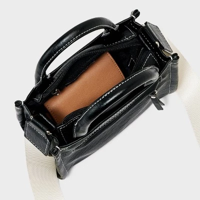 Mini Tote Crossbody Bag - Wild Fable™ Black 3 Mini Tote Crossbody Bag - Wild Fable™ Black - Image 3