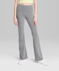 Women's High-Waisted Flare Leggings - Wild Fable™ Heather Gray