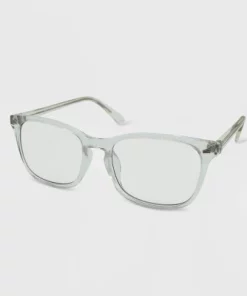 Women's Crystal Rectangle Blue Light Filtering Glasses - Wild Fable™ Clear