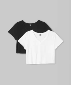 Women's Short Sleeve V-Neck 2pk Bundle T-Shirt - Wild Fable™ White 24 Women's Short Sleeve V-Neck 2pk Bundle T-Shirt - Wild Fable™ White -Wild Fable Shop GUEST 542e4130 10d2 4026 88f3 9da43a1d589d 3