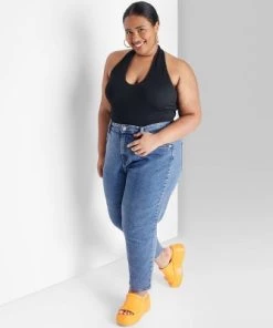 Women's Super-High Rise Curvy Tapered Jeans - Wild Fable™ Medium Wash 32 Women's Super-High Rise Curvy Tapered Jeans - Wild Fable™ Medium Wash -Wild Fable Shop GUEST 56b8321e c1d8 42e8 adde bf5929706334