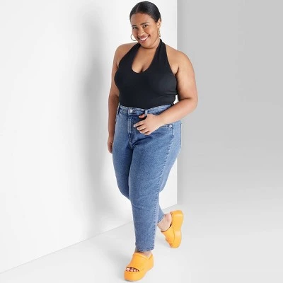 Women's Super-High Rise Curvy Tapered Jeans - Wild Fable™ Medium Wash 20 Women's Super-High Rise Curvy Tapered Jeans - Wild Fable™ Medium Wash - Image 20