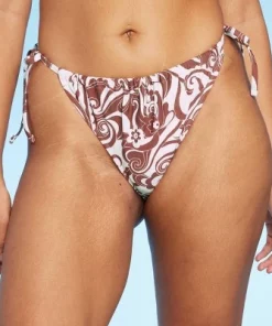 Women's Side-Tie Adjustable Extra High Leg Bikini Bottom - Wild Fable™ Brown Swirl Print -Wild Fable Shop GUEST 5c893009 86ec 436d 9fbc ee3fd8e58a76