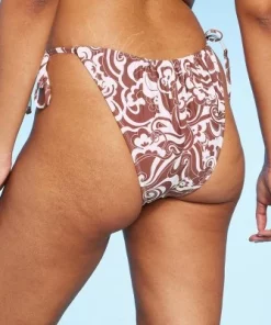 Women's Side-Tie Adjustable Extra High Leg Bikini Bottom - Wild Fable™ Brown Swirl Print -Wild Fable Shop GUEST 5e236f67 ac1f 4b87 82f4 d8a04282ff1b