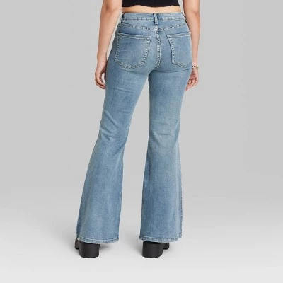 Women's High-Rise Flare Jeans - Wild Fable™ Medium Wash 2 Women's High-Rise Flare Jeans - Wild Fable™ Medium Wash - Image 2
