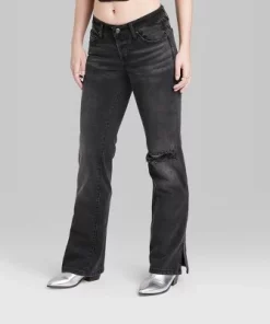 Women's Low-Rise Bootcut Jeans - Wild Fable™ Black Wash