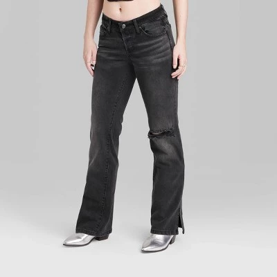 Women's Low-Rise Bootcut Jeans - Wild Fable™ Black Wash 1 Women's Low-Rise Bootcut Jeans - Wild Fable™ Black Wash