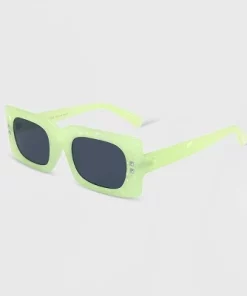 Women's Plastic Rectangle Marbleized Sunglasses - Wild Fable™ Green