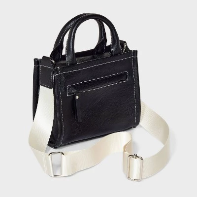 Mini Tote Crossbody Bag - Wild Fable™ Black 2 Mini Tote Crossbody Bag - Wild Fable™ Black - Image 2