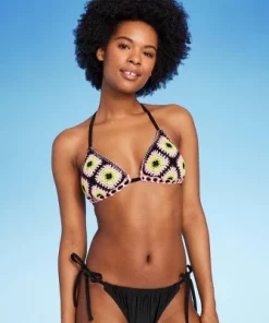 Women's Crochet Square Triangle Bikini Top - Wild Fable™ Black/Pink -Wild Fable Shop GUEST 6b17ab22 face 4cd5 9ea8 a7006ca3172a 5