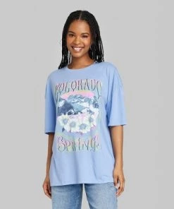 Women's Elbow Sleeve Oversized Graphic T-Shirt - Wild Fable⢠White