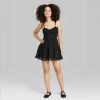 Women's Sleeveless Heart Clip Dot Fit & Flare Mini Dress - Wild Fable™ Black