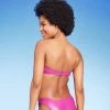 Women's Faux Leather Bandeau Bikini Top - Wild Fable™ Pink