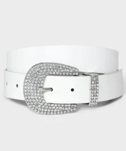 Women's Rhinestone Buckle Belt - Wild Fable™ White -Wild Fable Shop GUEST 6c1e4ae3 213e 4b3f 8183 9755c7056419 4